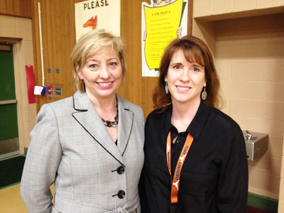 Jacksonville Elementary Teacher Anna Meunier and Dr. Susan Inman from the Oregon Dept. of Education