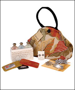 THE CROWN JEWEL-Choose from a full-line of canvas, leather and fabric handbags and cosmetic bags, ($18-$150), plus a dazzling array of fine jewelry, accessories, Tocca perfume ($12-$50), artwork and more.