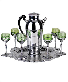 STERLING CREEK ANTIQUES-This vintage cocktail/martini set ($200) is one of hundreds of antique and vintage items sure to please the most discriminating antique lover on your gift list. Appraisal and estate services also offered.