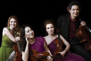 Daedalus Quartet- violist Jessica Thompson, violinists Min-Young Kim and Matilda Kaul, and cellist Thomas Kraines