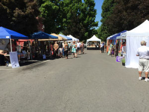 Artisan Alley on North 3rd Street at the 2015 Taste of Summer Celebration presented the works of 12 local artisans, in Jacksonville, OR on June 6, 2015.