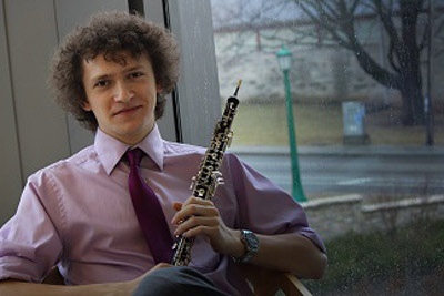 Photo of Gabe Young, oboist