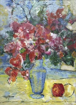 elaine-witteveen_red-flowers-in-blue-vase
