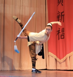 Shaolin Sword Solo during marshall arts demonstration at 2010 Chinese New Year Celebration, Jacksonville, Oregon