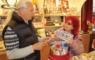 Paula and Terry Erdmann shop LOCAL at Pot Rack in Jacksonville, Oregon