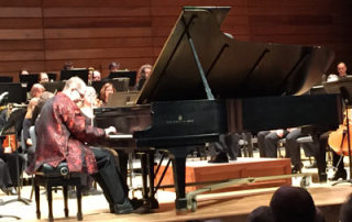 Pianist Alexander Tutunov performing Gershwin's Rhapsody in Blue with Rogue Valley Symphony at Gala Celebration Concert commemorating the opening of the Oregon Center For The Arts at Southern Oregon University at SOU Music Recital Hall on Nov. 15, 2014.