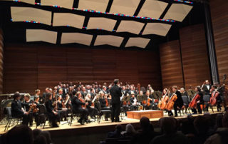 Rogue Valley Symphony, Southern Oregon Repertory Singers & SOU Chamber Choir fill the stage at Gala Celebration Concert commemorating the opening of the Oregon Center For The Arts at Southern Oregon University at SOU Music Recital Hall on Nov. 15, 2014.