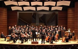 Baritone Dan Gibbs and the Southern Oregon Repertory Singers, directed by Dr. Paul French, singing the Libera Me movement of Gabriel Fauré's Requiem in The Passing of Time concert at S.O.U. Recital Hall, Ashland, OR on Feb. 8, 2015