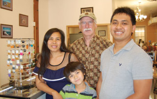 l-r Natta, Adam, Ron and Bee Skog