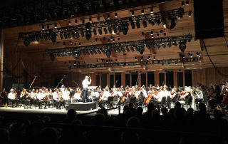 Maestro Teddy Abrams leads the Britt Orchestra in a performance of Igor Stravinsky's The Rite of Spring on the Second Night of the Britt Classical Festival, on August 1, 2015 at Jacksonville, OR.