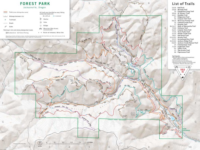 Jacksonville, Oregon - Jacksonville Review Online - Woodlands Trail Map