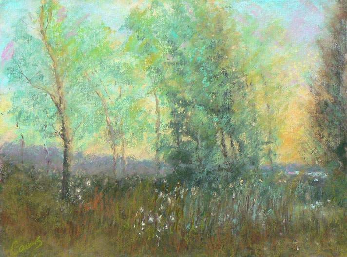 "In to the Gloaming" pastel by Peter Coons