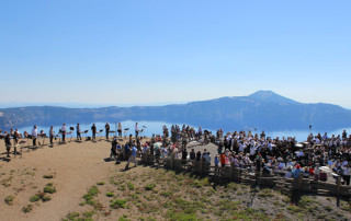 Britt Orchestra at Crater Lake National Park, July 2015. Photo by Jim Teece